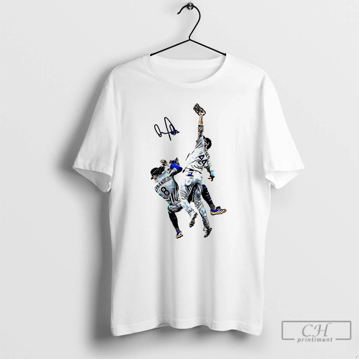 Premium Dodgers Player Teoscar Hernandez And George Springer World Series 2025 Signature T Shirts Hoodie Sweatshirt
