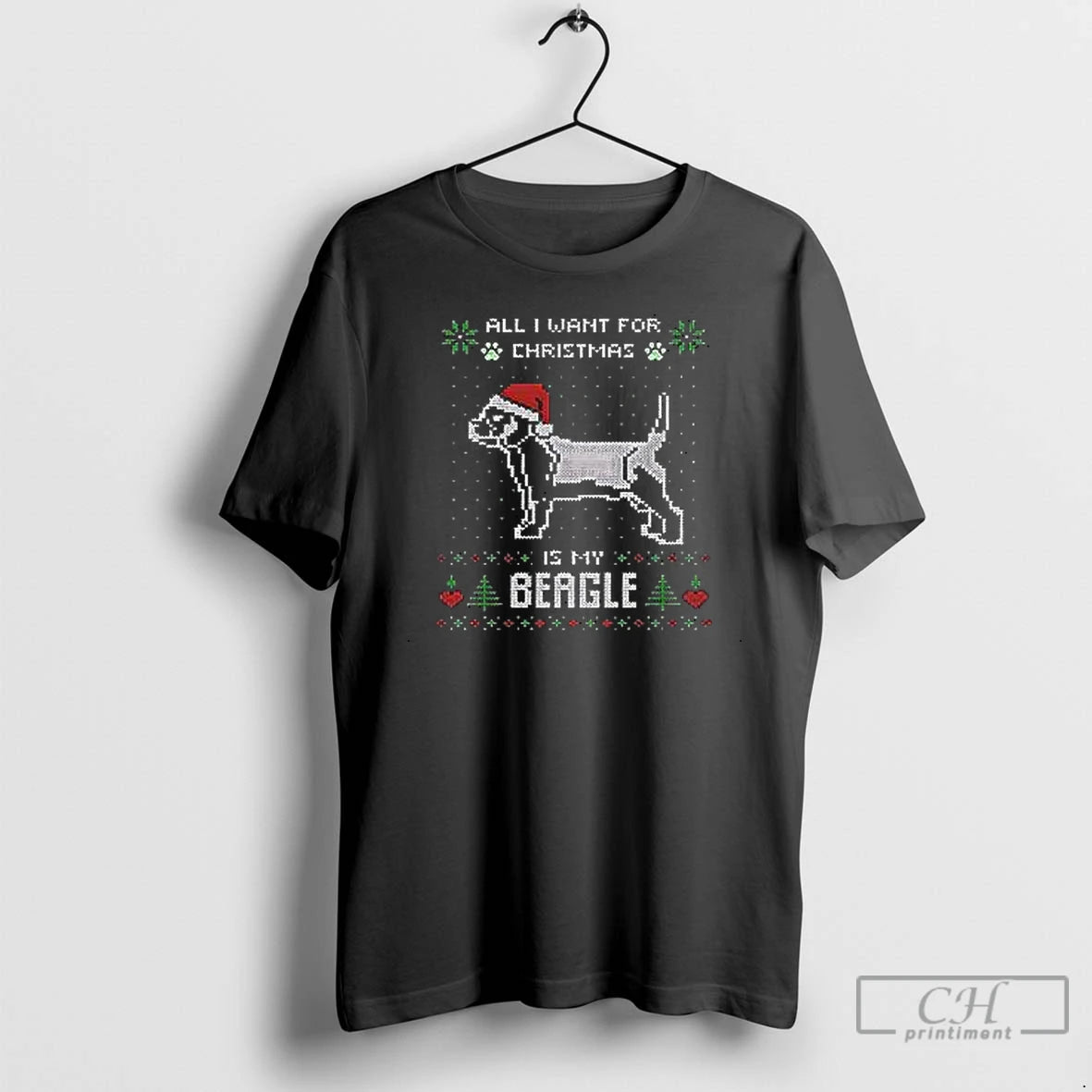 Premium Dog All I Want For Christmas Is My Beagle T Shirts Hoodie Sweatshirt | PurePodTees.com