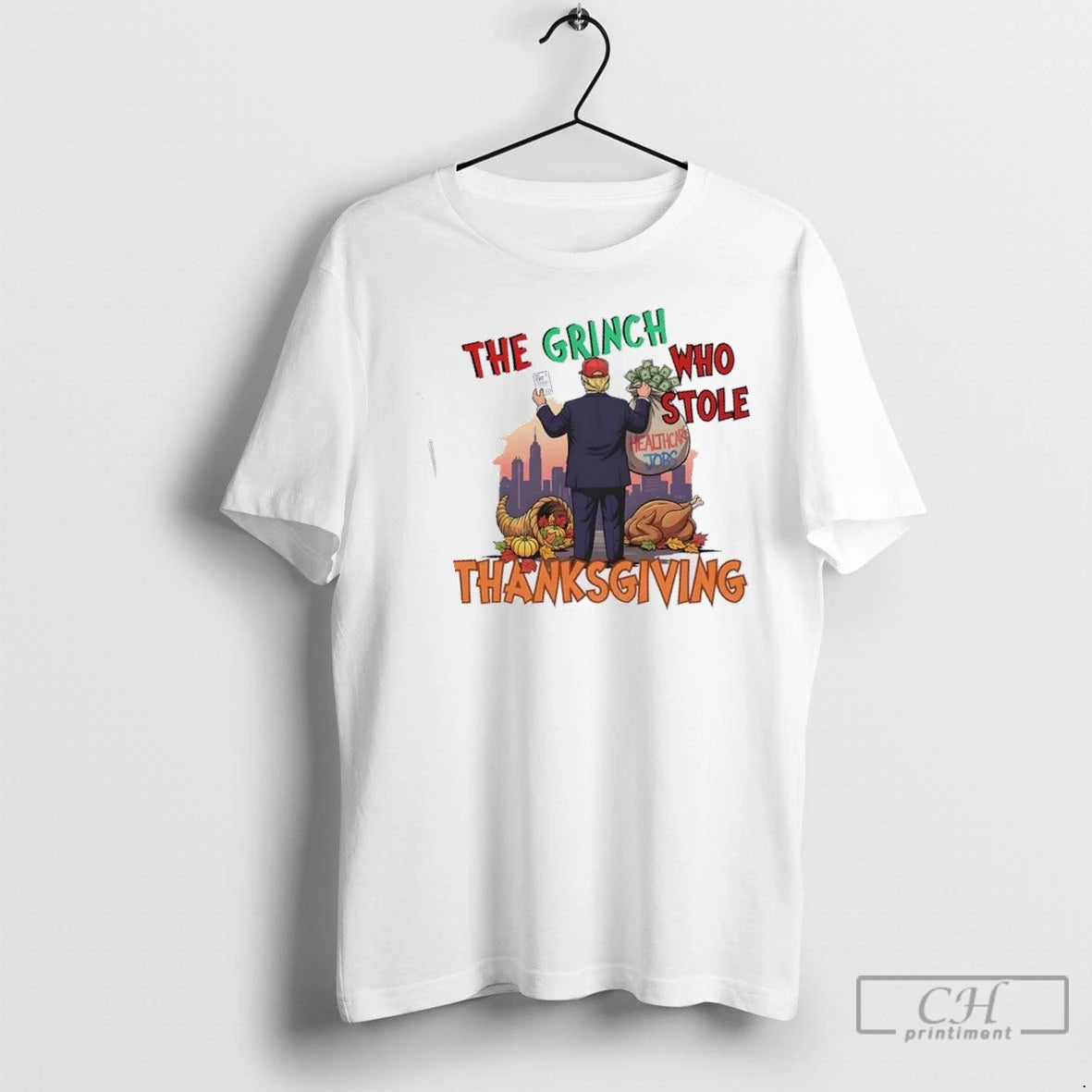 Premium Donald Trump The Grinch Stole Thanksgiving Shirt Hoodie Sweatshirt | PurePodTees.com