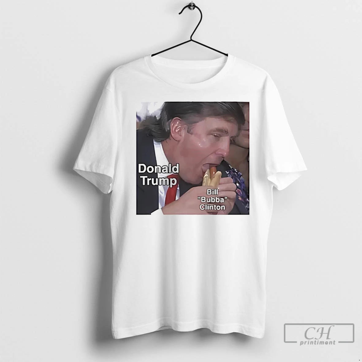 Premium Donald Trump Eating Bill Bubba Clinton Shirt Hoodie Sweatshirt | PurePodTees.com