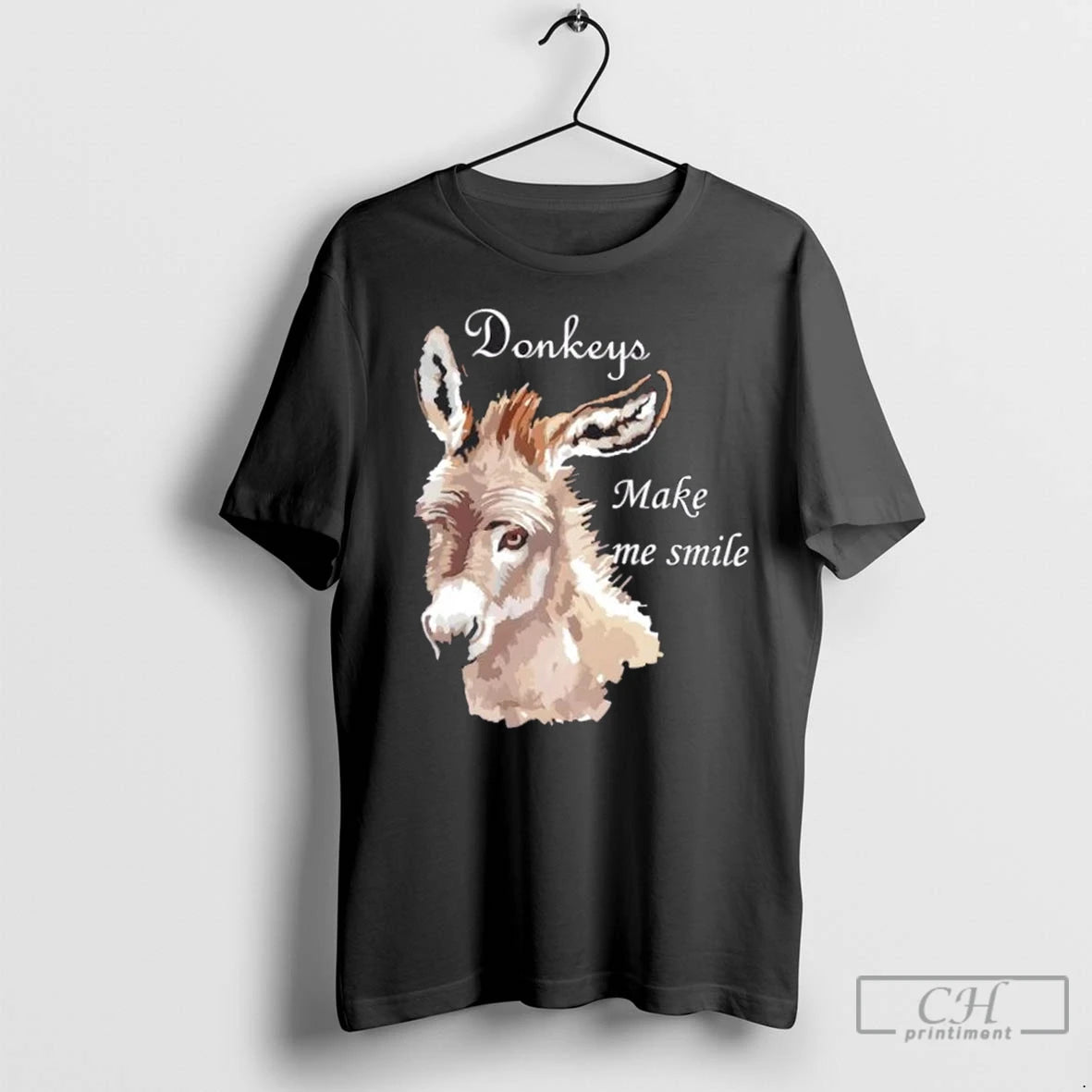 Premium Donkeys Make Me Smile Cute Miniature Donkey Mini Donkey Gift Shirt Hoodie Sweatshirt | PurePodTees.com