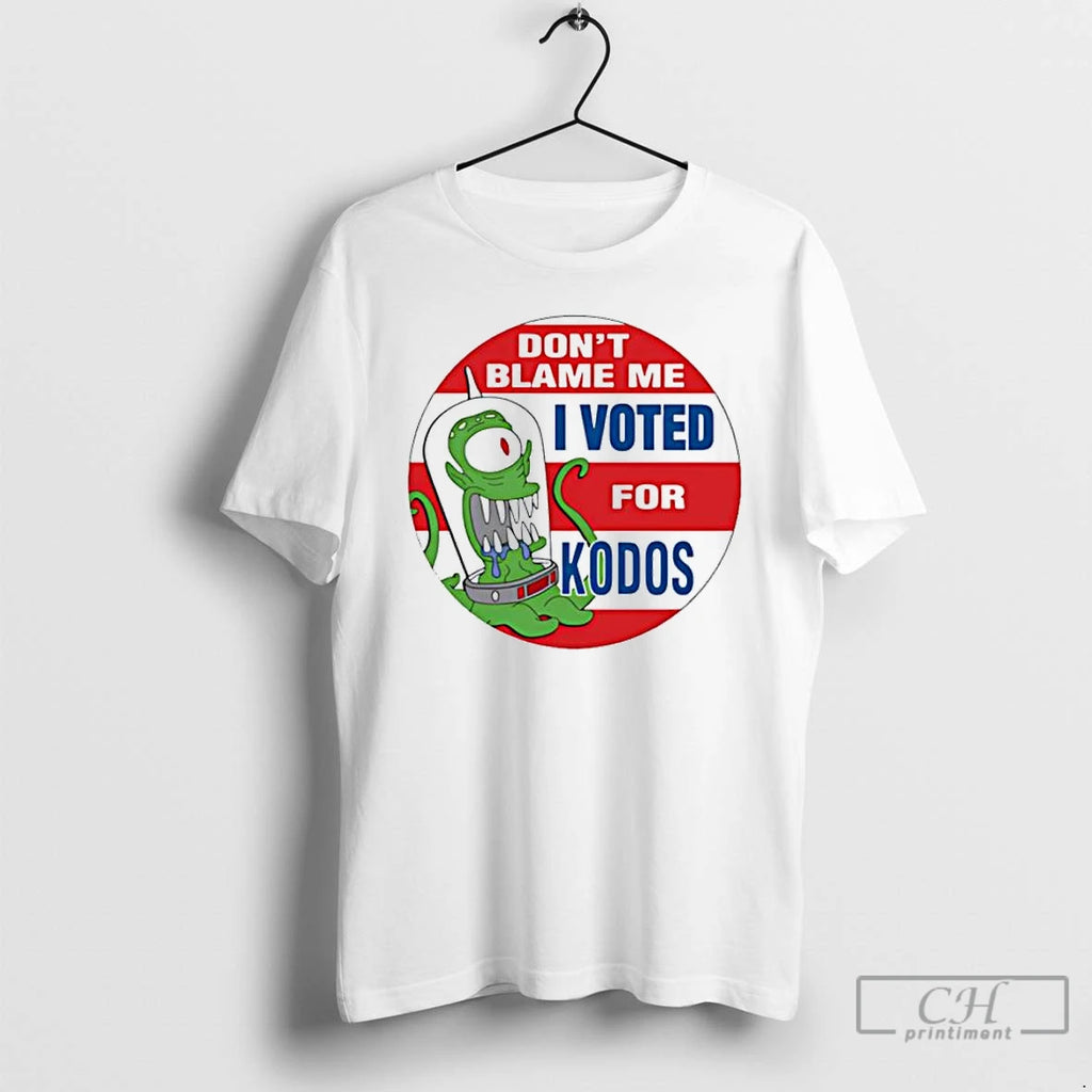 Premium Dont Blame Me I Voted For Kodos Christmas T Shirts Hoodie Sweatshirt | PurePodTees.com