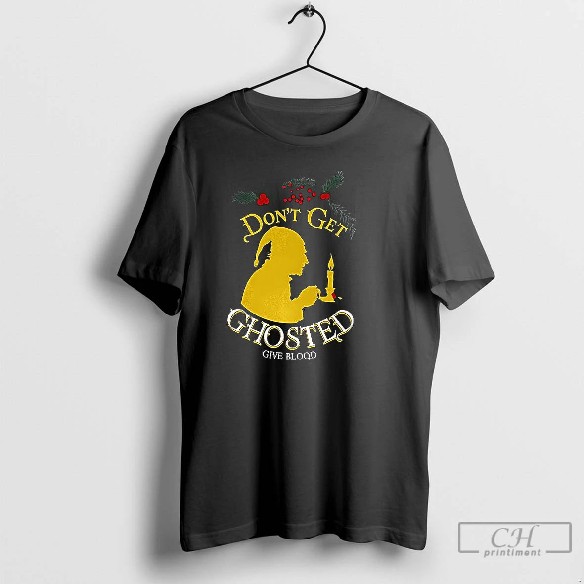 Premium Dont Get Ghosted Give Blood Christmas T Shirts Hoodie Sweatshirt | PurePodTees.com