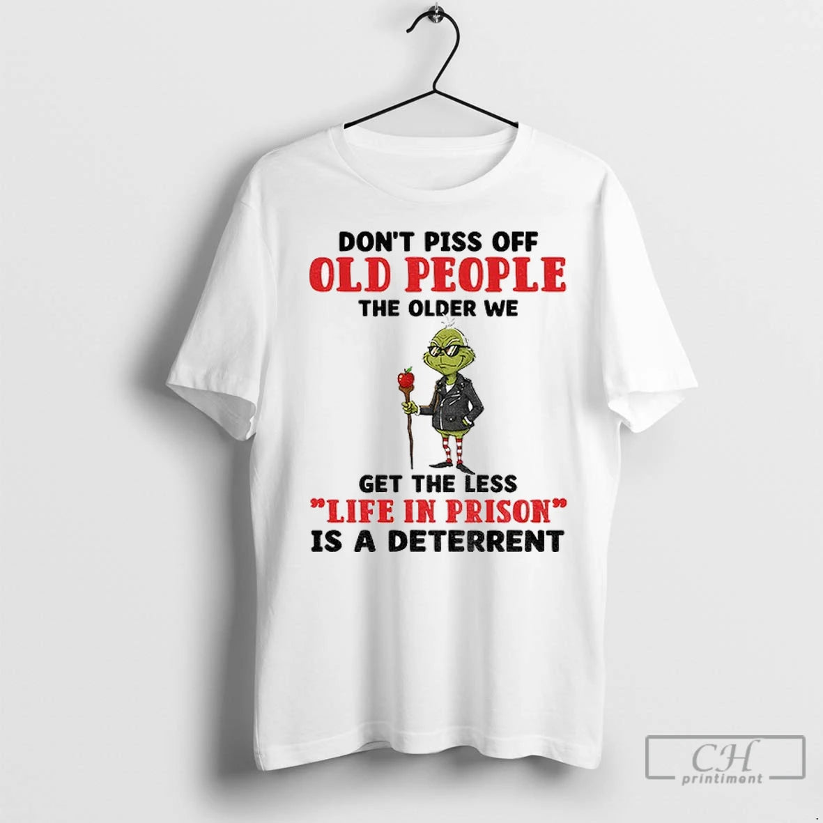 Premium Dont Piss Off Old People The Older We Get The Less Life In Prison Shirt Hoodie Sweatshirt | PurePodTees.com
