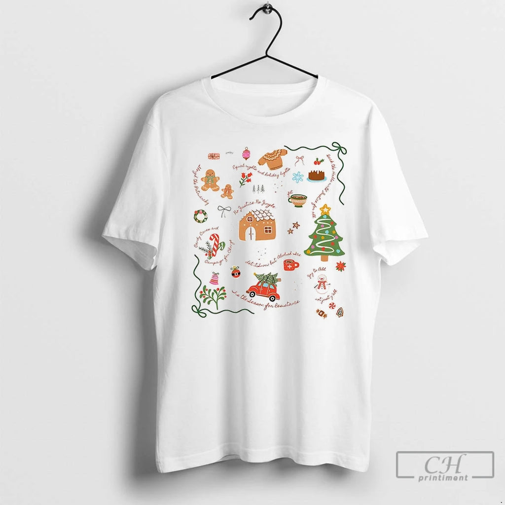 Premium Doodle Liberal Values Holiday Subtle Anti Trump Christmas Satirical Shirt Hoodie Sweatshirt | PurePodTees.com