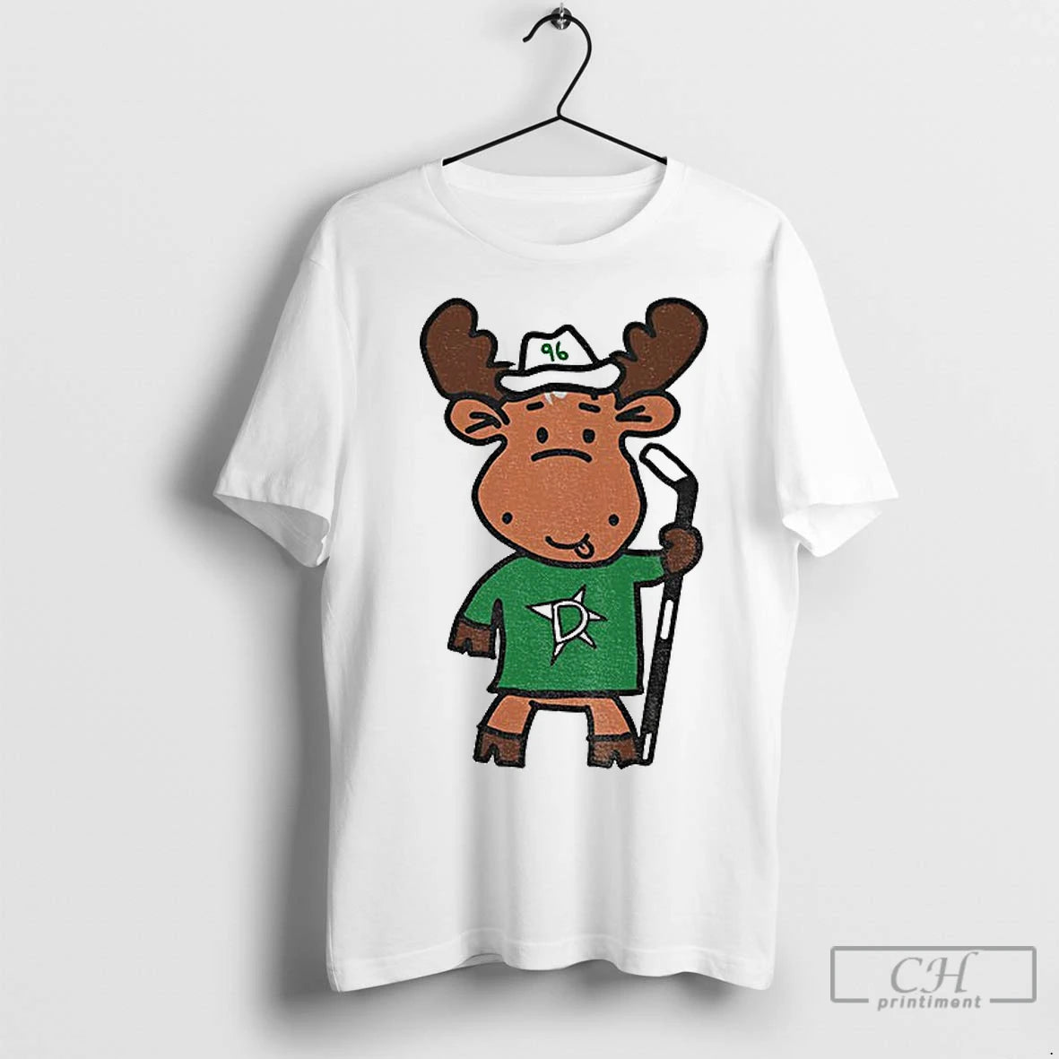 Premium Doodle Moose Dallas Stars Hockey Nhl Cartoon Shirt Hoodie Sweatshirt | PurePodTees.com