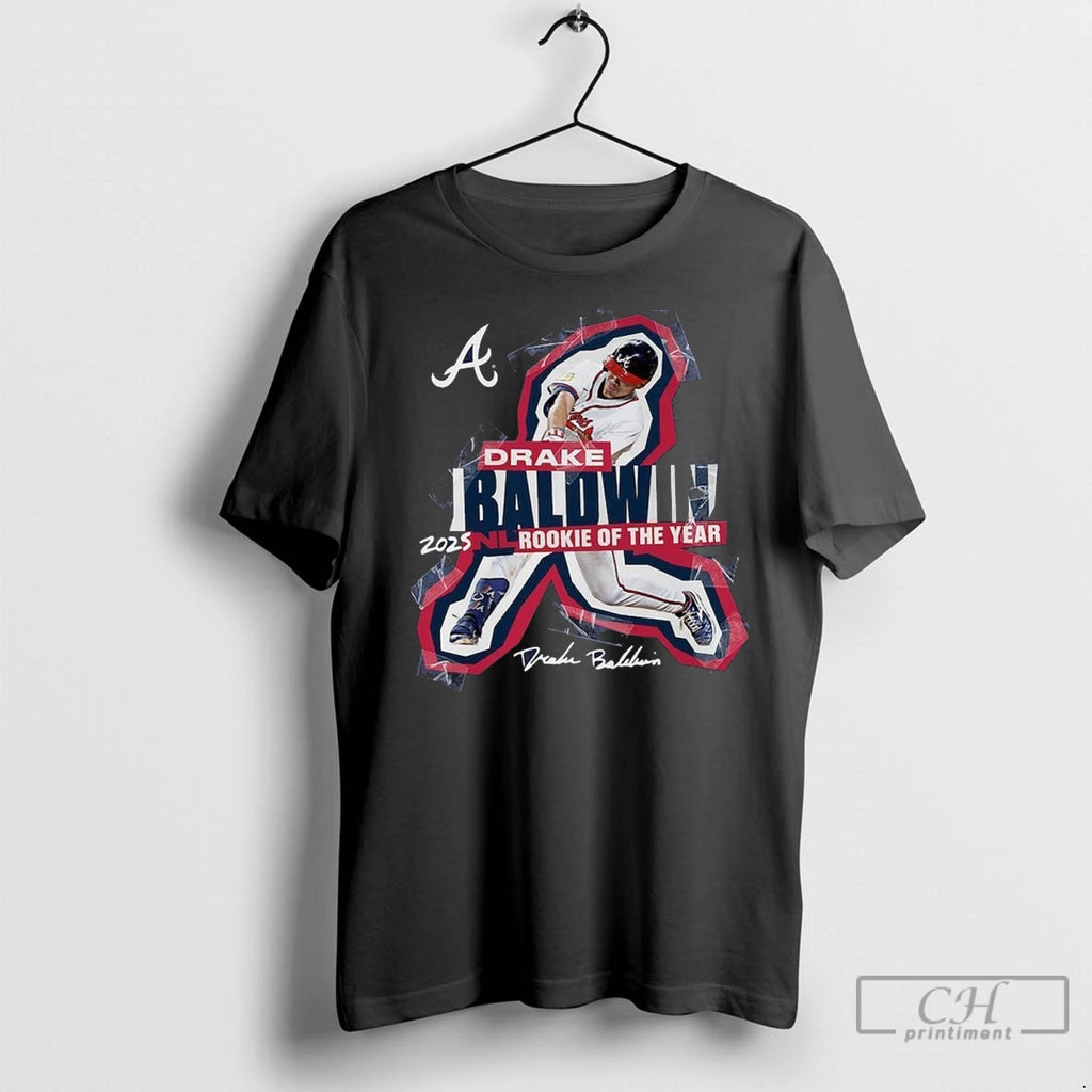 Premium Drake Baldwin Atlanta Braves 2025 National League Rookie Of The Year Shirt Hoodie Sweatshirt | PurePodTees.com