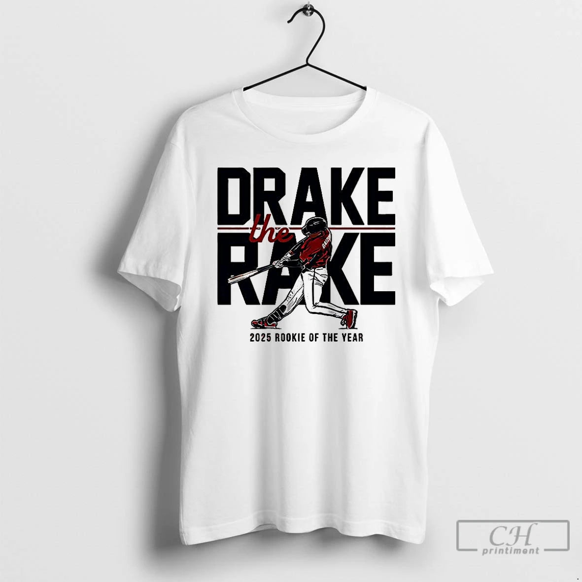 Premium Drake Baldwin Atlanta Braves Baseball The Rake 2025 Rookie Of The Year 2025 Shirt Hoodie Sweatshirt | PurePodTees.com