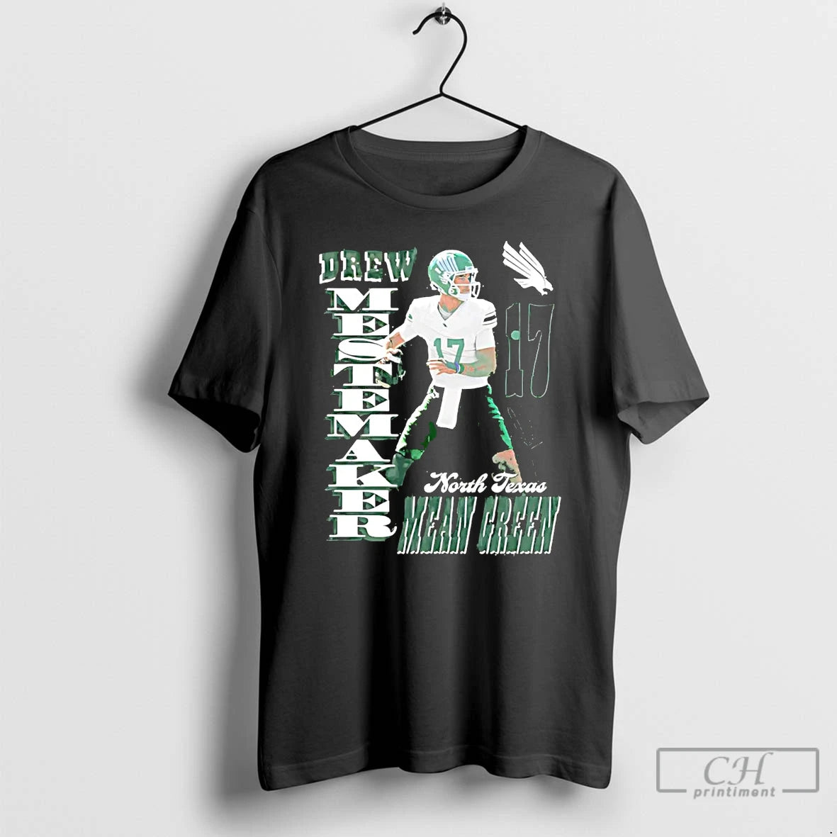 Premium Drew Mestemaker Graphic North Texas Mean Green T Shirts Hoodie Sweatshirt | PurePodTees.com