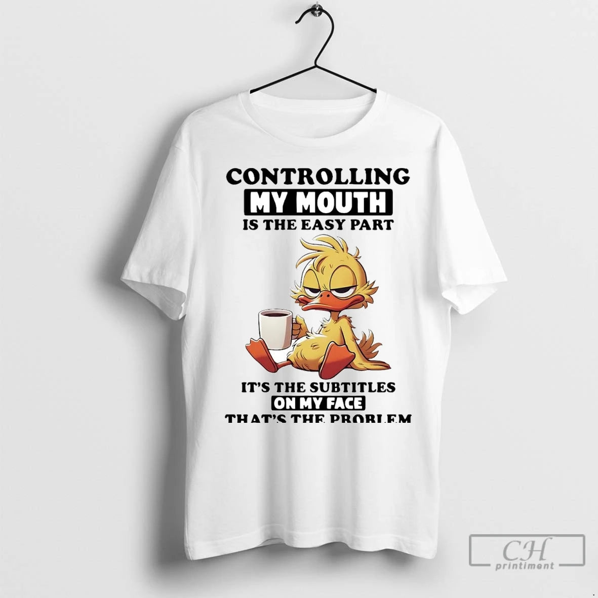Premium Duck Controlling My Mouth Is The Easy Part Shirt Hoodie Sweatshirt | PurePodTees.com