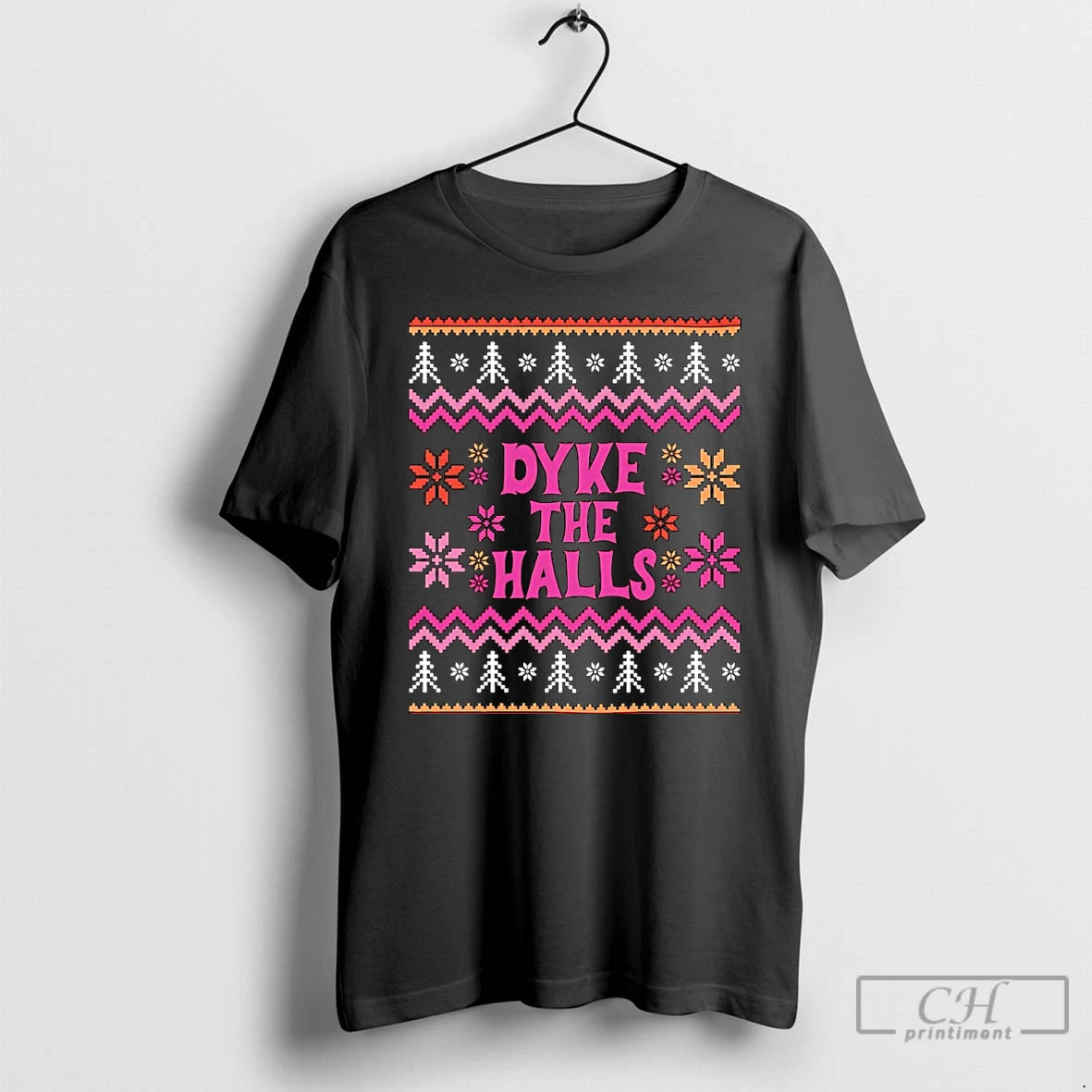 Premium Dyke The Halls Christmas Christmas T Shirts Hoodie Sweatshirt | PurePodTees.com