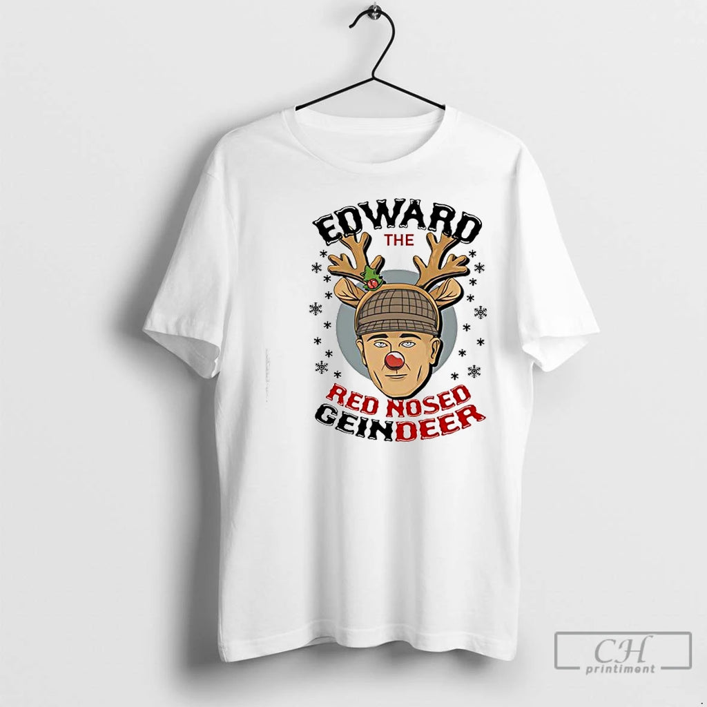 Premium Ed Gein Edward The Red Nose Reindeer Christmas Shirt Hoodie Sweatshirt | PurePodTees.com