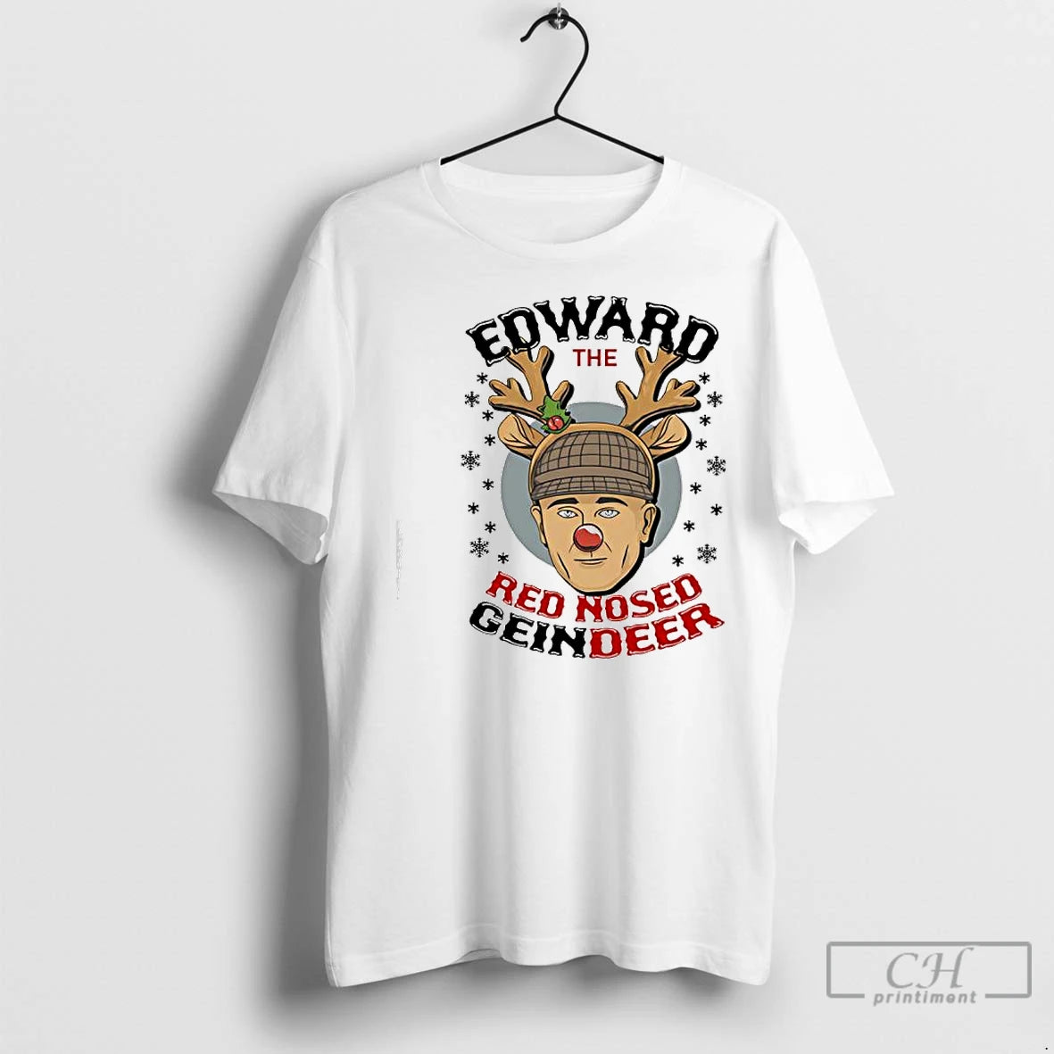 Premium Ed Gein Edward The Red Nose Reindeer Christmas Shirt Hoodie Sweatshirt | PurePodTees.com