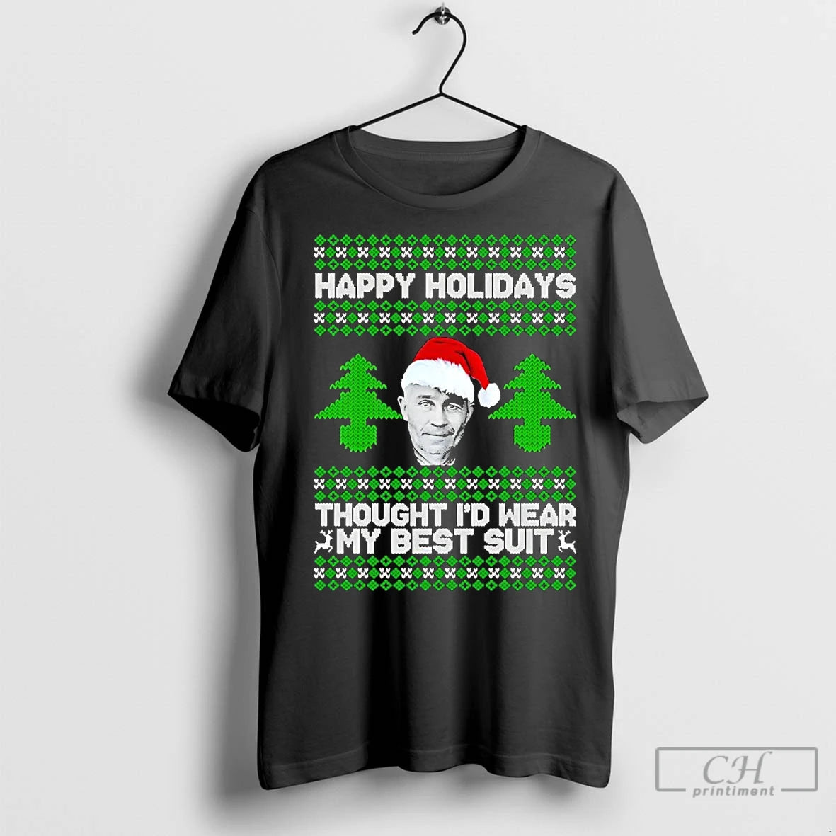 Premium Ed Gein Happy Holiday Thought Id Wear My Best Suit Christmas Shirt Hoodie Sweatshirt | PurePodTees.com