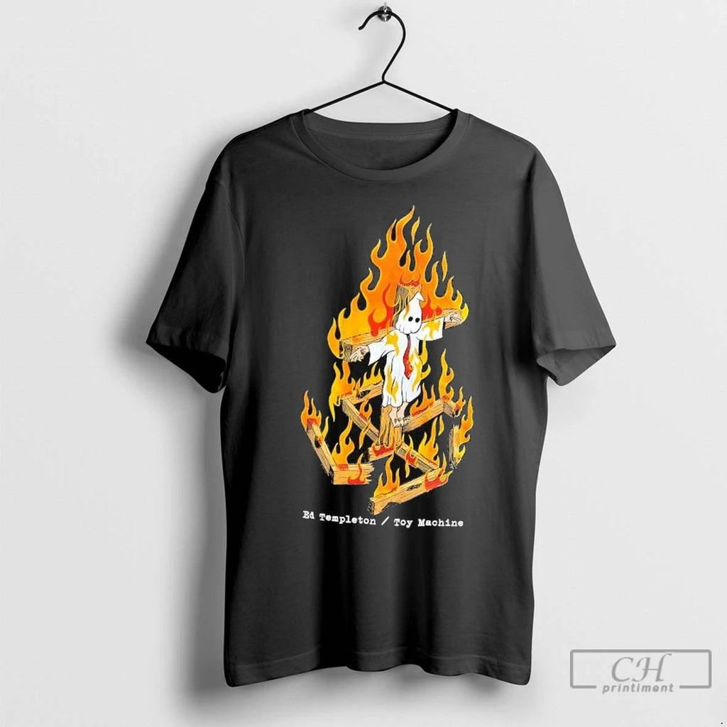 Premium Ed Templeton Toy Machine Charred Cross Shirt Hoodie Sweatshirt | PurePodTees.com