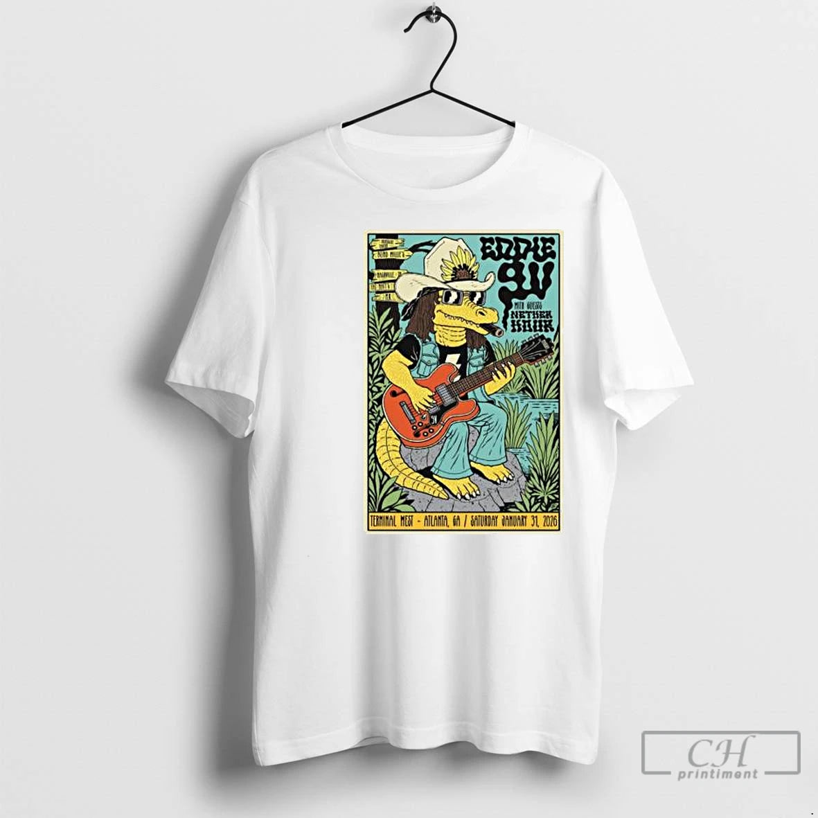 Premium Eddie 9v Atlanta Ga January 31 2026 Concert Circle White Shirt Hoodie Sweatshirt | PurePodTees.com