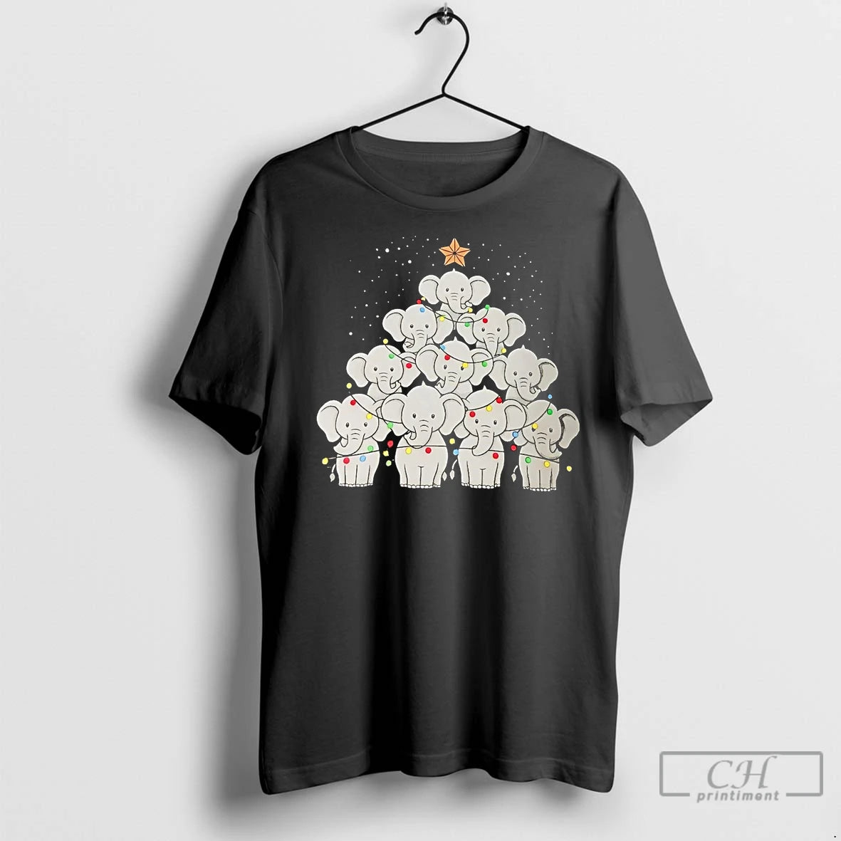 Premium Elephant Christmas Tree Shirt Hoodie Sweatshirt | PurePodTees.com