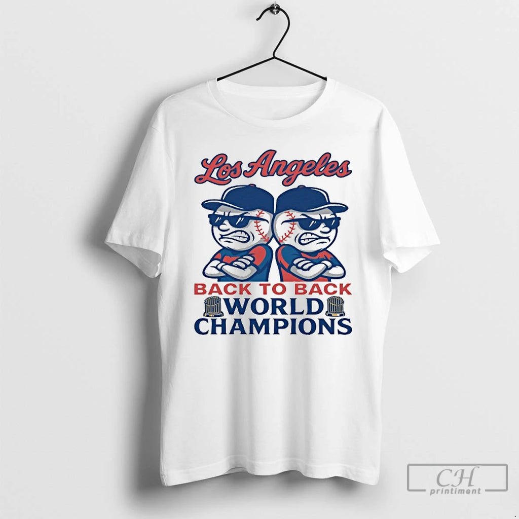 Premium Emoji Los Angeles Dodgers Back To Back World Champions T Shirts Hoodie Sweatshirt | PurePodTees.com