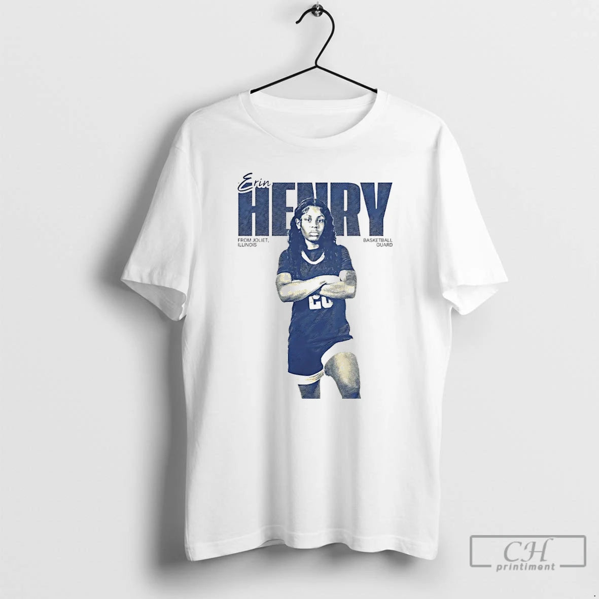 Premium Erin Henry From Joliet Illinois Basketball Guard Vintage Christmas T Shirts Hoodie Sweatshirt | PurePodTees.com
