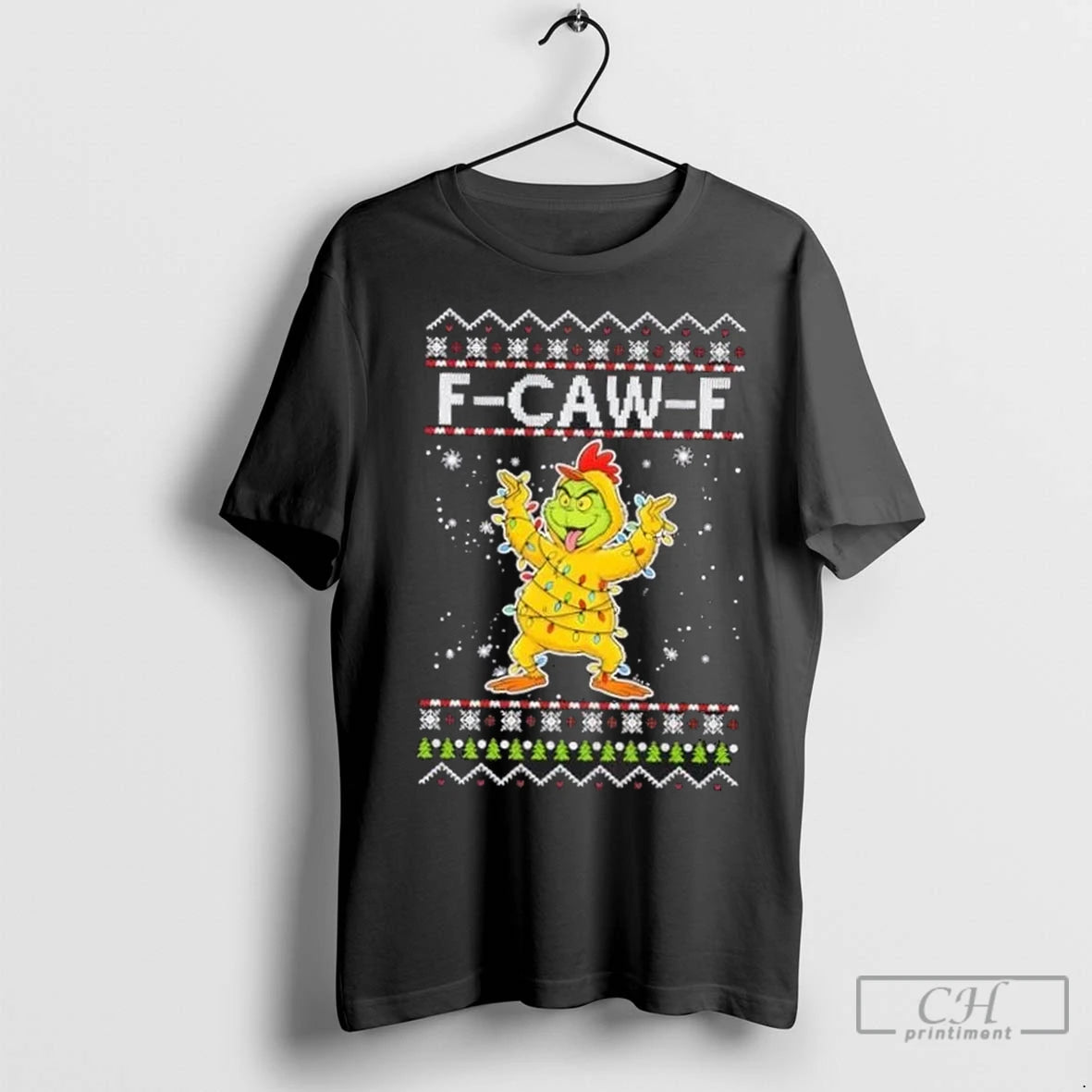 Premium F Caw F Grinch Turkey Happy Hallothanksmas Shirt Hoodie Sweatshirt | PurePodTees.com