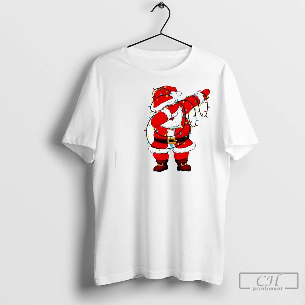 Premium Family Xmas Dabbing Santa Christmas Lights Snow Shirt Hoodie Sweatshirt | PurePodTees.com