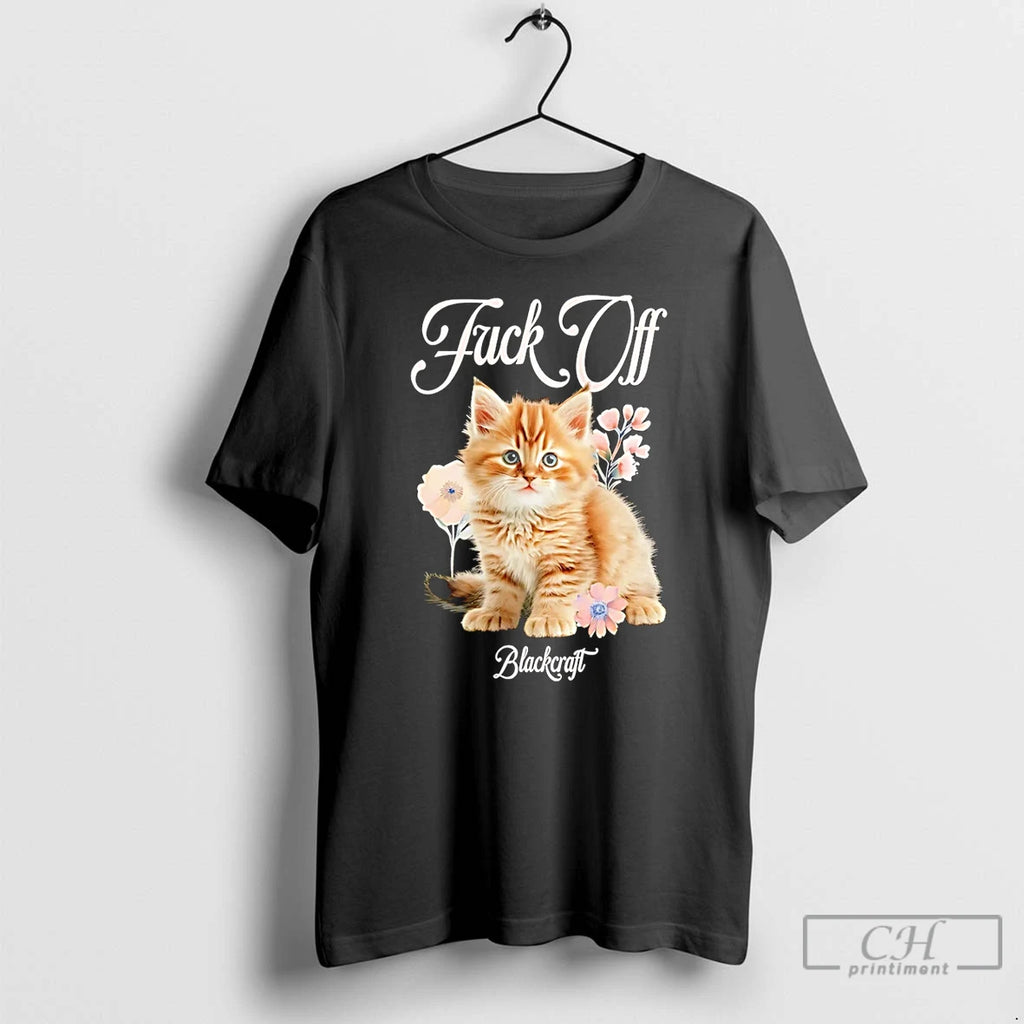 Premium Fck Off Cat Flower T Shirts Hoodie Sweatshirt | PurePodTees.com