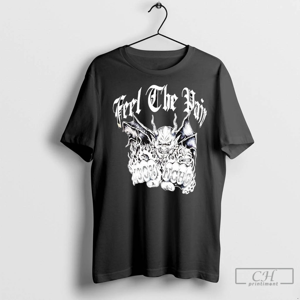 Premium Feel The Pain Demon Graphic Shirt Hoodie Sweatshirt | PurePodTees.com