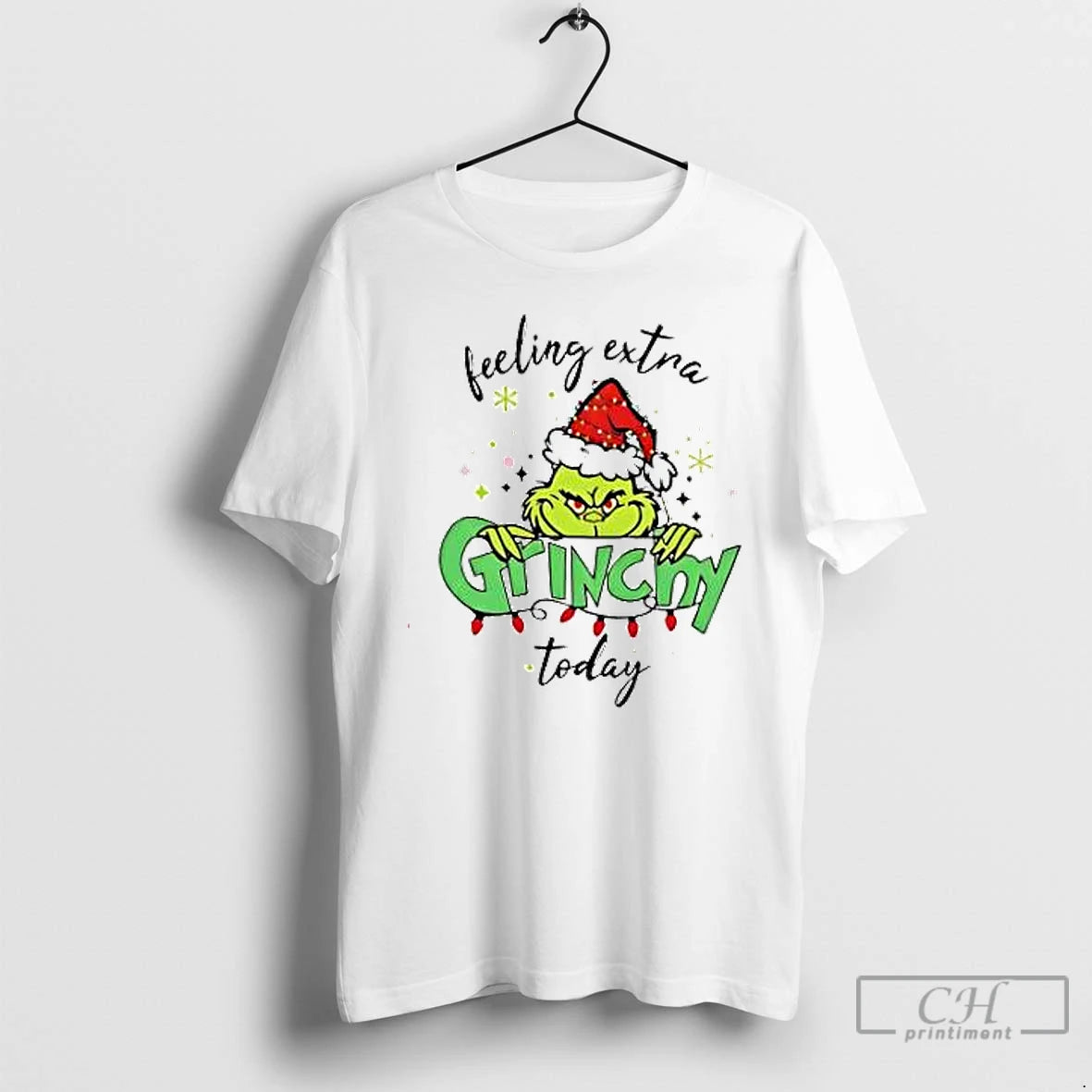 Premium Feeling Extra Grincy Today Christmas T Shirts Hoodie Sweatshirt | PurePodTees.com