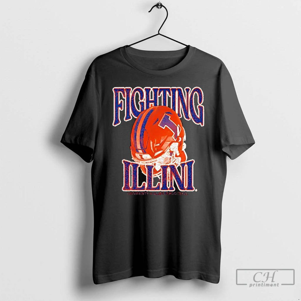 Premium Fighting Illinois Football Helmet T Shirts Hoodie Sweatshirt | PurePodTees.com