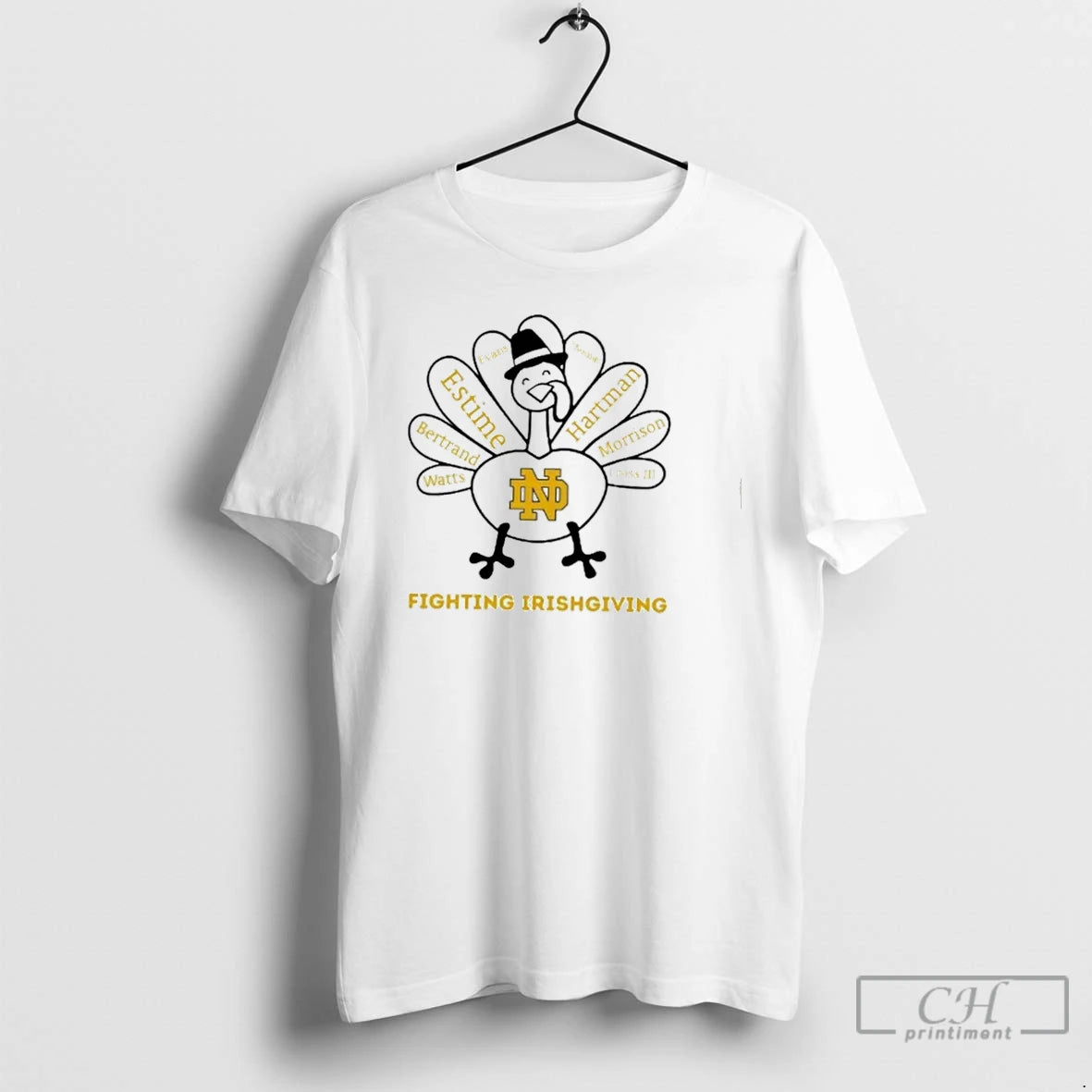 Premium Fighting Irishgiving Notre Dame Fighting Irish X Thanksgiving T Shirts Hoodie Sweatshirt | PurePodTees.com
