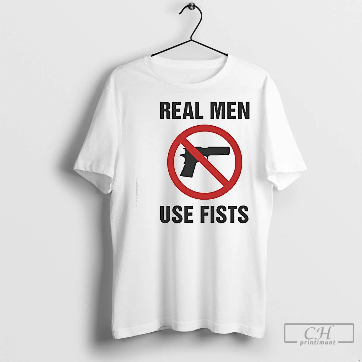 Premium Firearms Prohibited Real Men Use Fists Shirt Hoodie Sweatshirt | PurePodTees.com