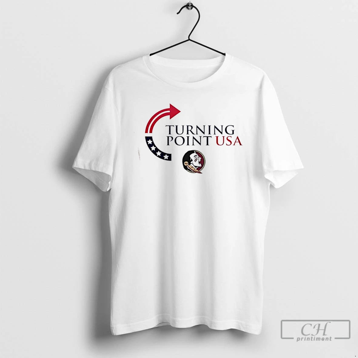 Premium Florida State Seminoles X Freedom Turning Point Usa Charlie Kirk 2 Sided T Shirts Hoodie Sweatshirt | PurePodTees.com