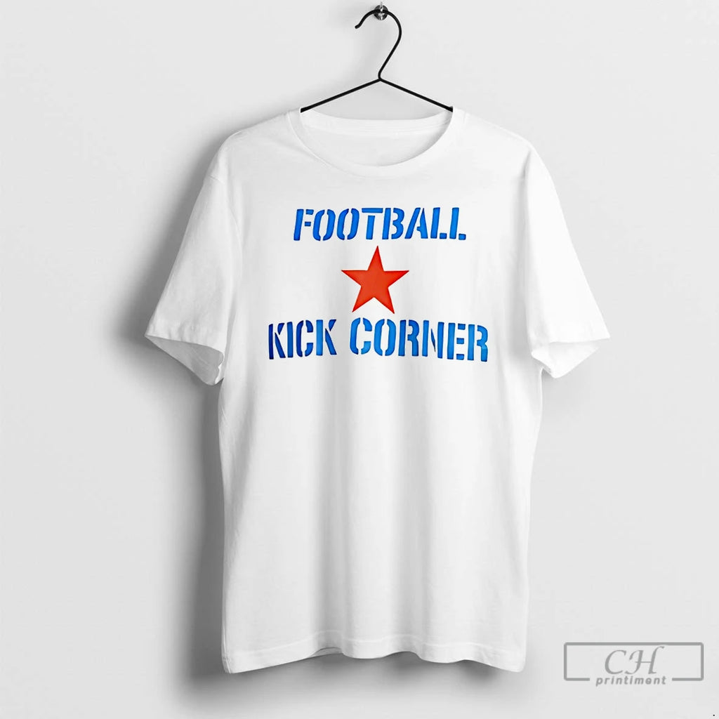 Premium Football Kick Corner Shirt Hoodie Sweatshirt | PurePodTees.com