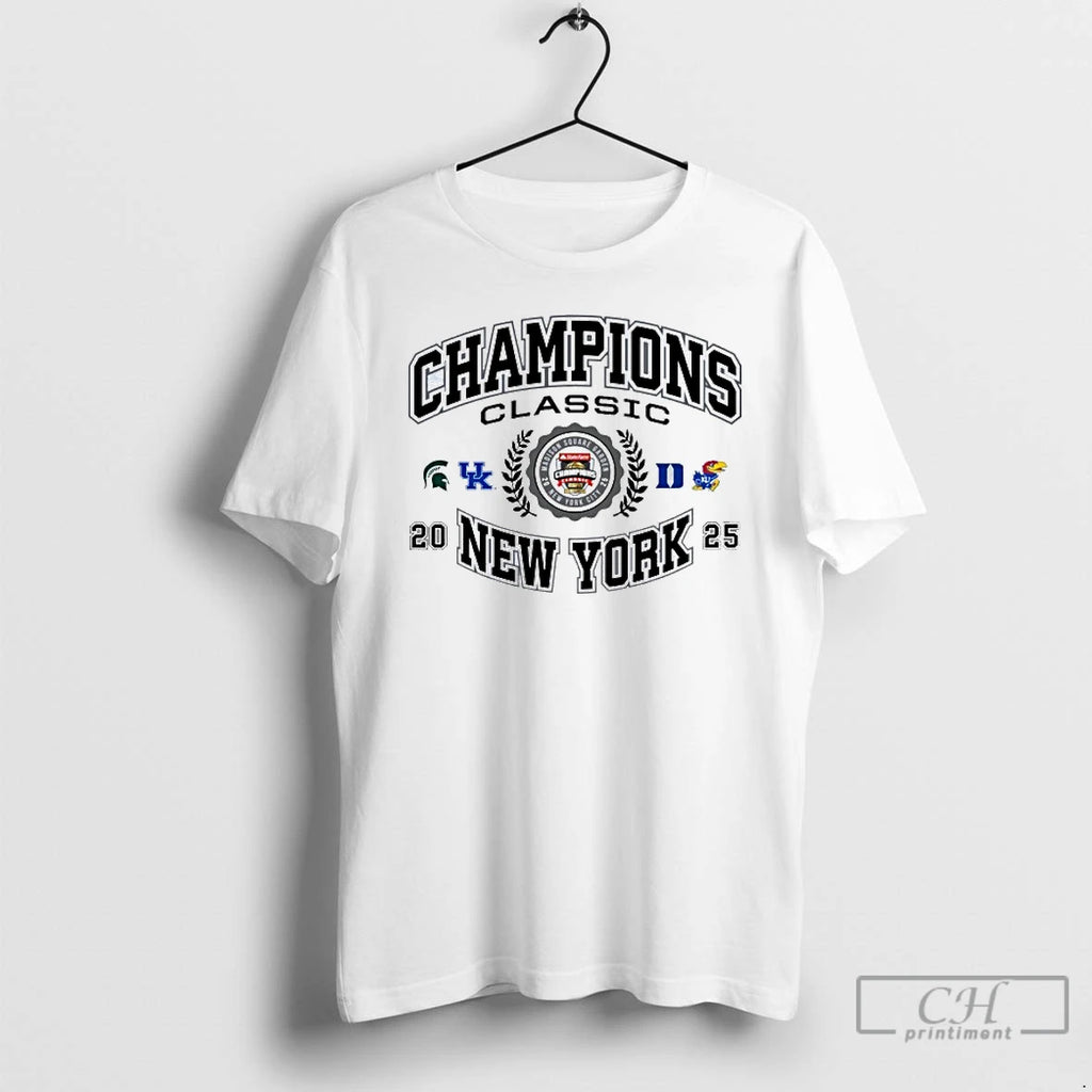Premium Four Teams 2025 Madison Square Garden New York Champions Classic Shirt Hoodie Sweatshirt | PurePodTees.com