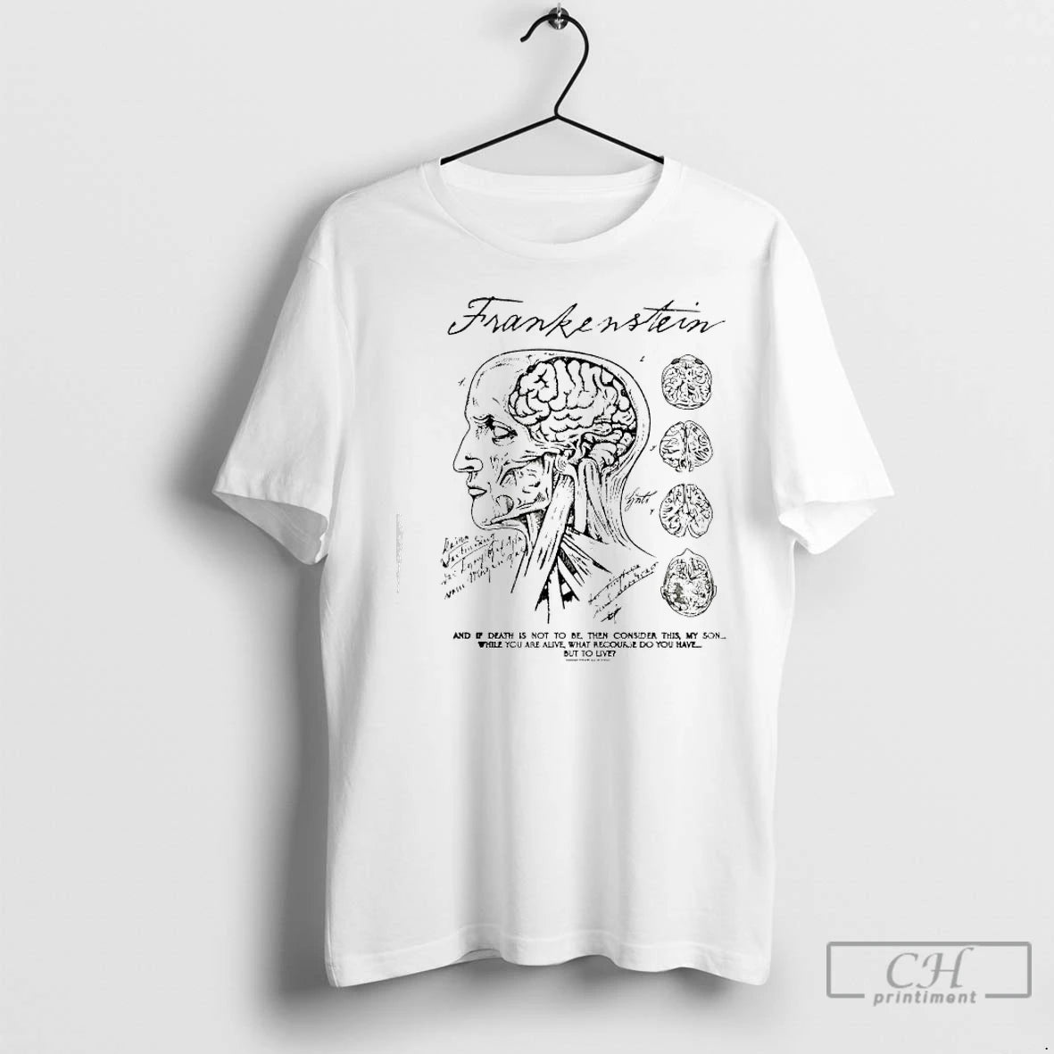 Premium Frankenstein Anatomy Drawing Shirt Hoodie Sweatshirt | PurePodTees.com