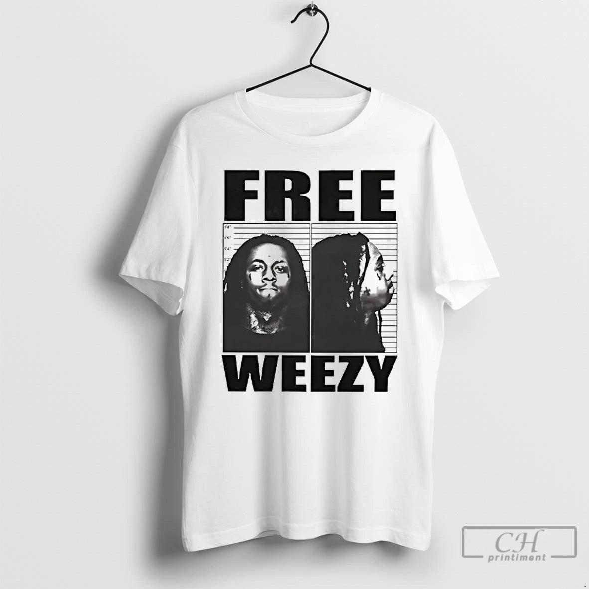 Premium Free Weezy Lil Wayne Mugshot T Shirts Hoodie Sweatshirt | PurePodTees.com