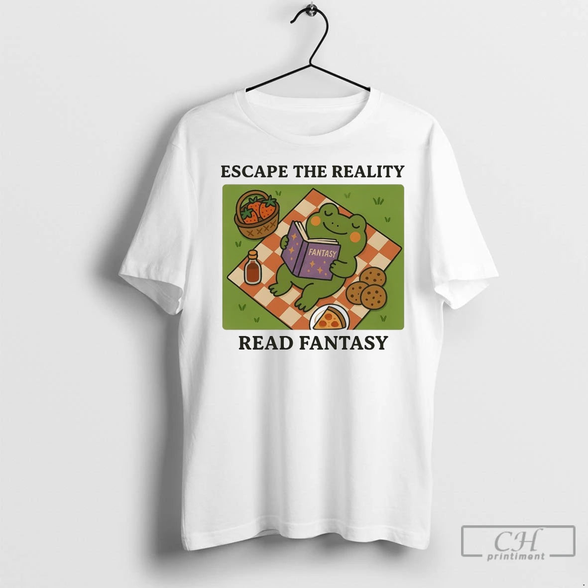 Premium Frog Escape The Reality Read Fantasy Shirt Hoodie Sweatshirt | PurePodTees.com