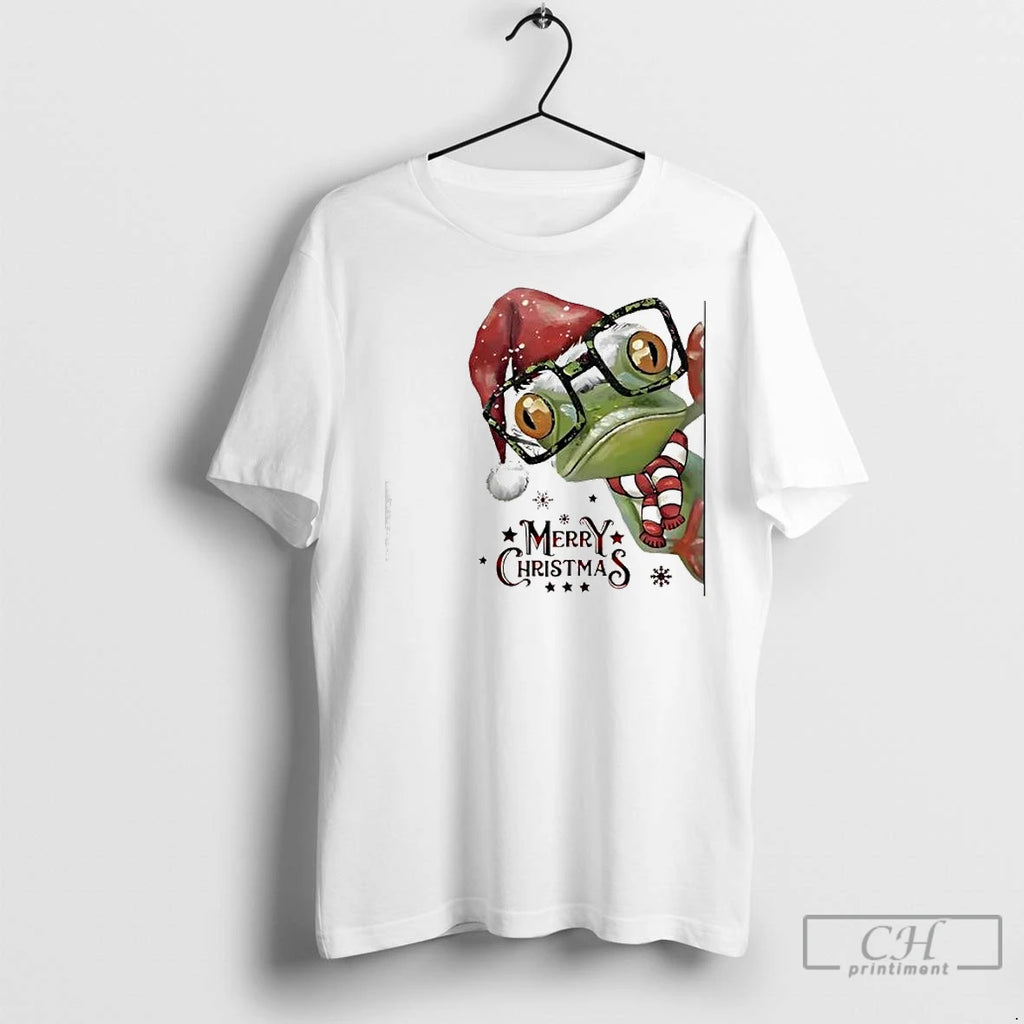 Premium Frog Merry Christmas Shirt Hoodie Sweatshirt | PurePodTees.com
