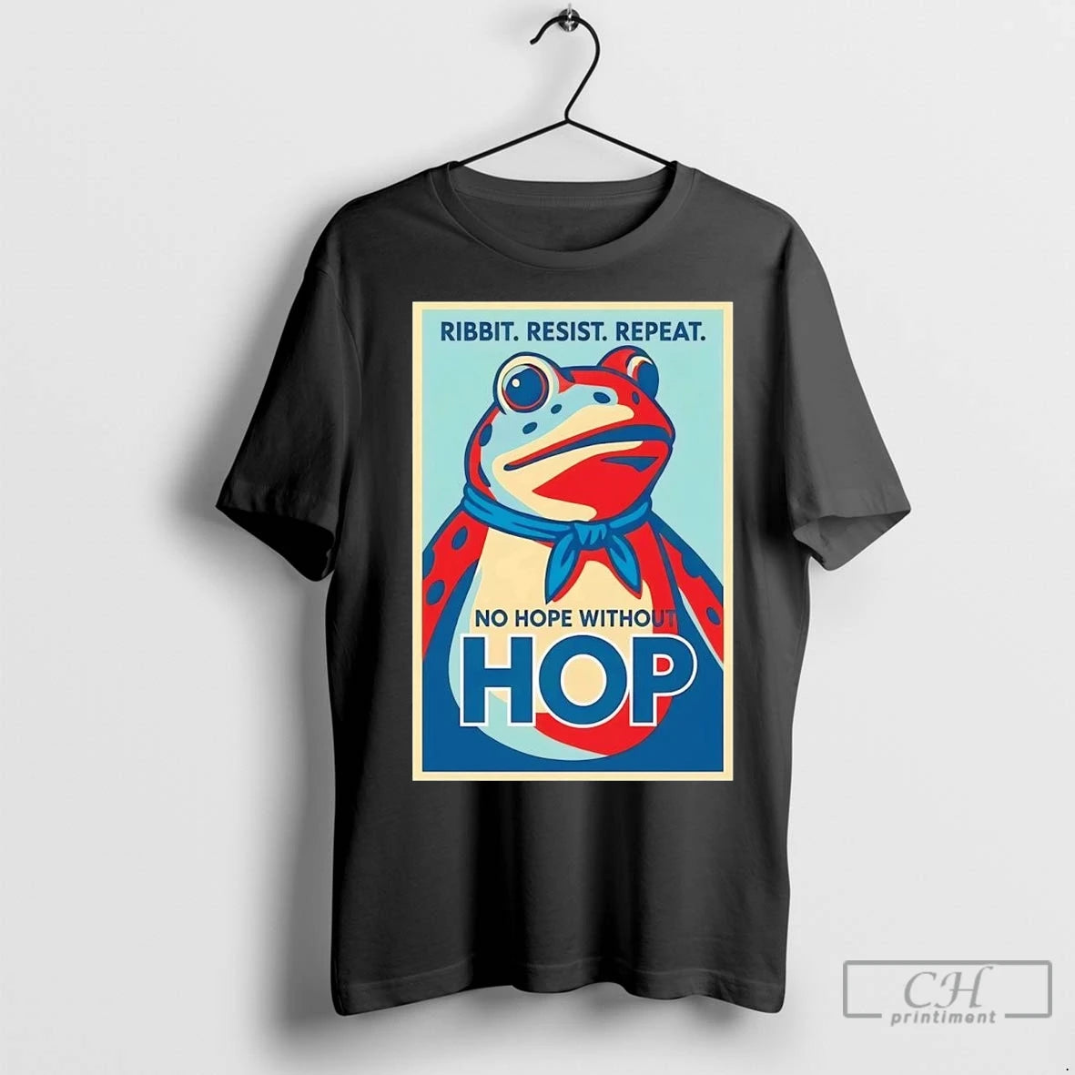 Premium Frog Ribbit Resist Repeat No Hope Without Hop Shirt Hoodie Sweatshirt | PurePodTees.com