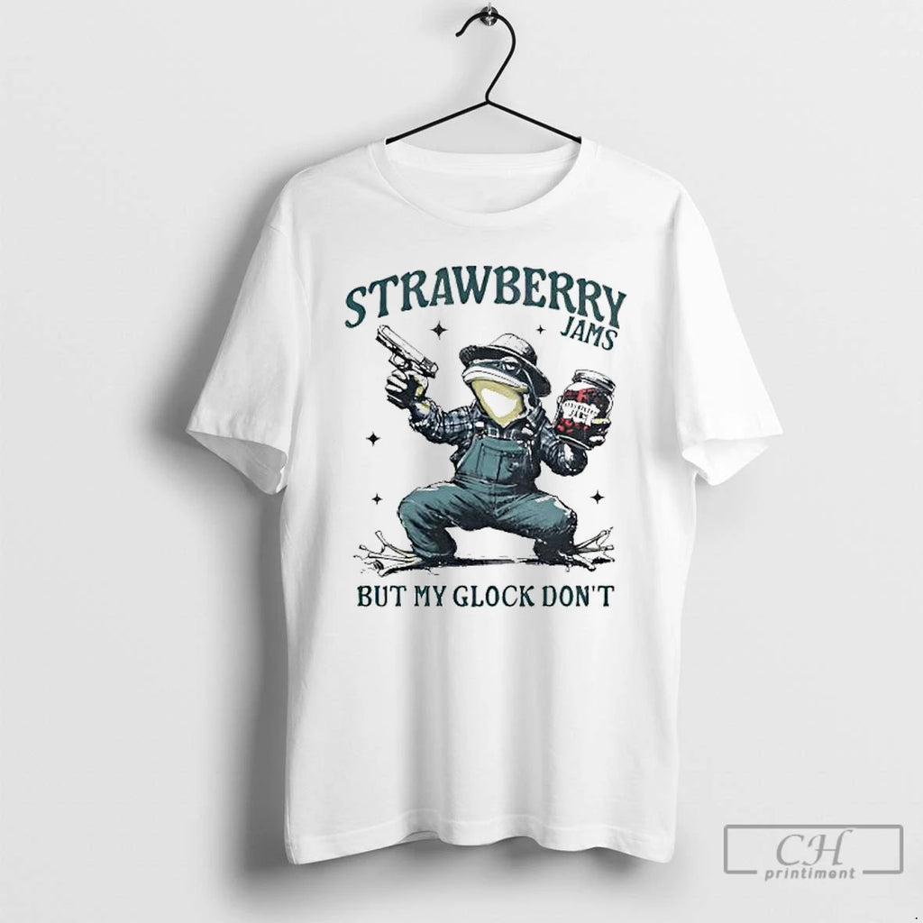 Premium Frog Strawberry Jams But My Glock Dont T Shirts Hoodie Sweatshirt | PurePodTees.com