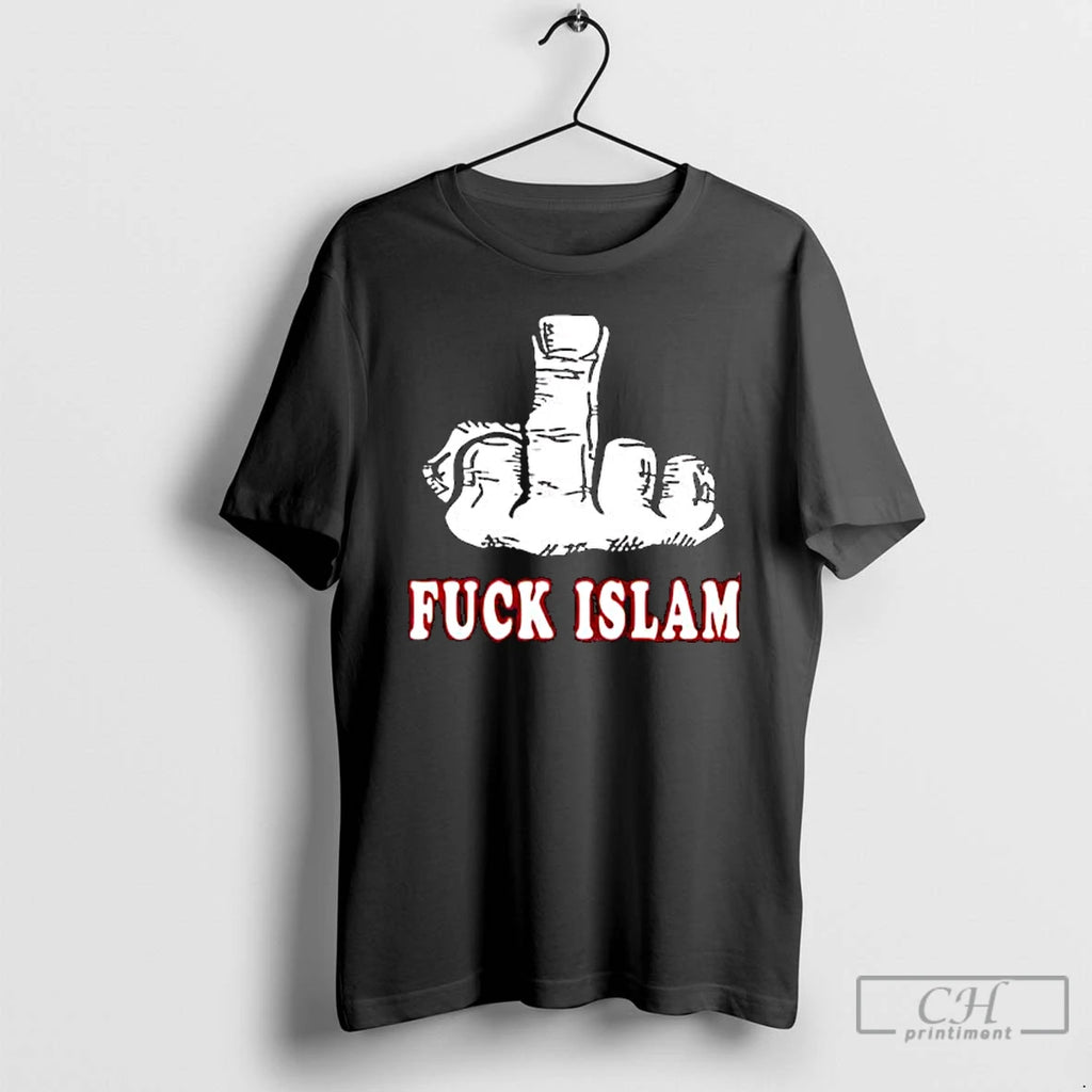 Premium Fuck Islam Graphic Of A Middle Finger T Shirts Hoodie Sweatshirt | PurePodTees.com