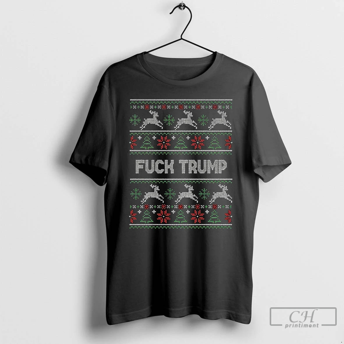 Premium Fuck Trump Anti Trump Ugly Christmas T Shirts Hoodie Sweatshirt | PurePodTees.com