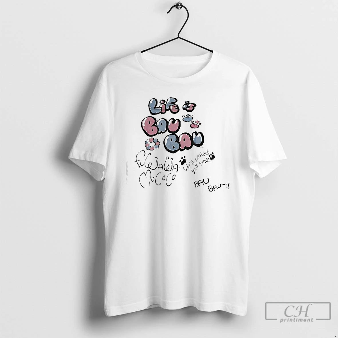 Premium Fuwamoco Life Is Bau Bau Well Protect Your Smile T Shirts Hoodie Sweatshirt | PurePodTees.com