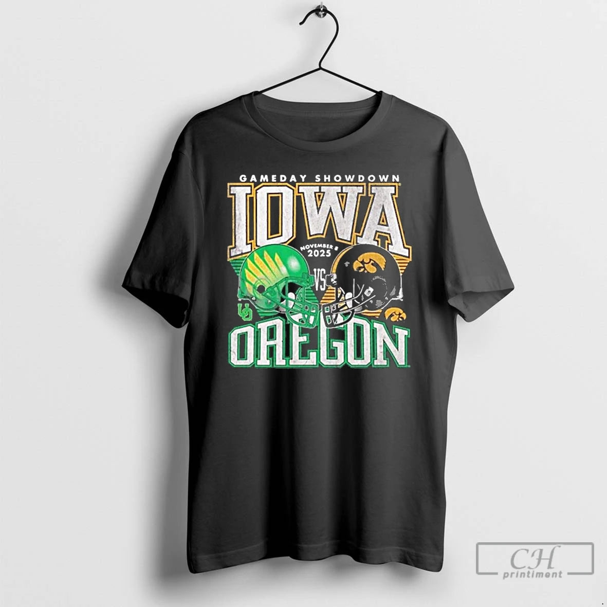Premium Gameday Showdown Football Iowa Vs Oregon 2025 T Shirts Hoodie Sweatshirt | PurePodTees.com