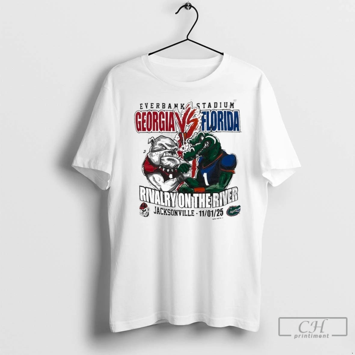 Premium Georgia Bulldog Vs Florida Gators 2025 Rivalry On The River Gameday Shirt Hoodie Sweatshirt | PurePodTees.com