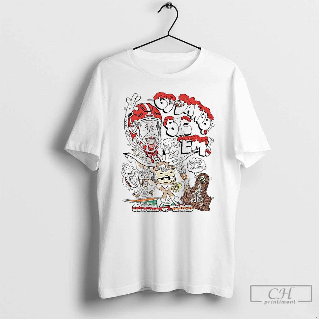 Premium Georgia Bulldogs Vs Texas Longhorns Go Dawgs Sic Em Caricature T Shirts Hoodie Sweatshirt | PurePodTees.com