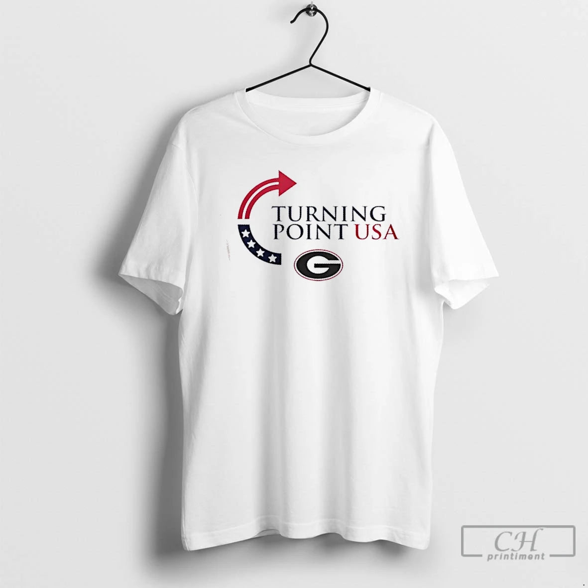 Premium Georgia Bulldogs X Freedom Turning Point Usa Charlie Kirk 2 Sided T Shirts Hoodie Sweatshirt | PurePodTees.com