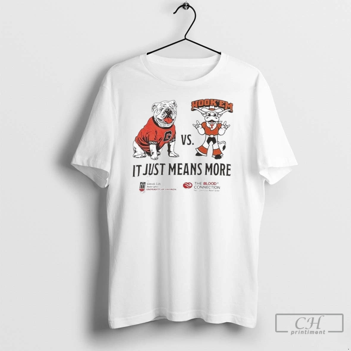 Premium Georgia Vs Texas 2025 It Just Means More Mascot Shirt Hoodie Sweatshirt | PurePodTees.com