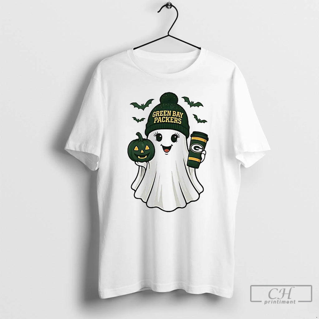Premium Ghost Green Bay Packers Halloween T Shirts Hoodie Sweatshirt | PurePodTees.com