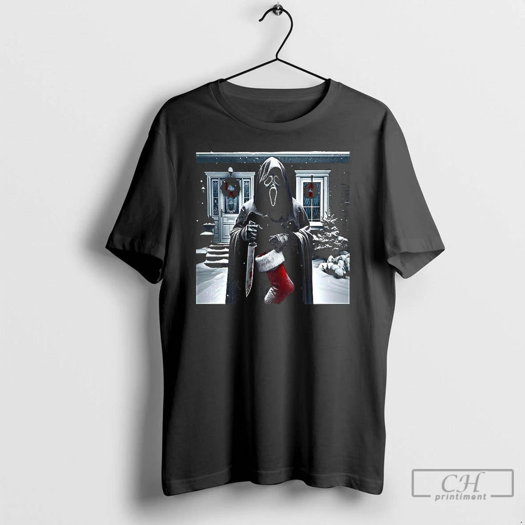 Premium Ghostface Socks Celebrates Christmas T Shirts Hoodie Sweatshirt | PurePodTees.com
